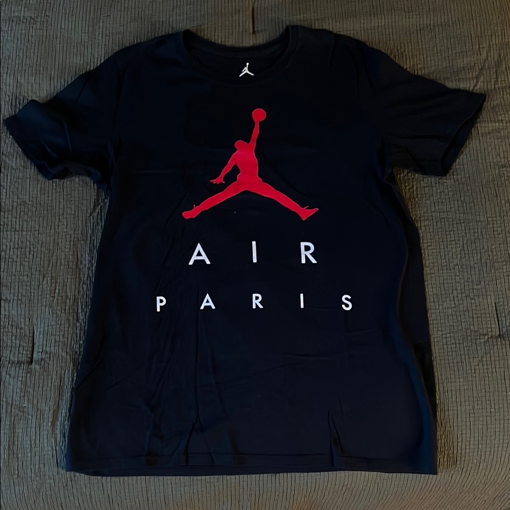 Jordan Black and Red Short Sleeve Tee